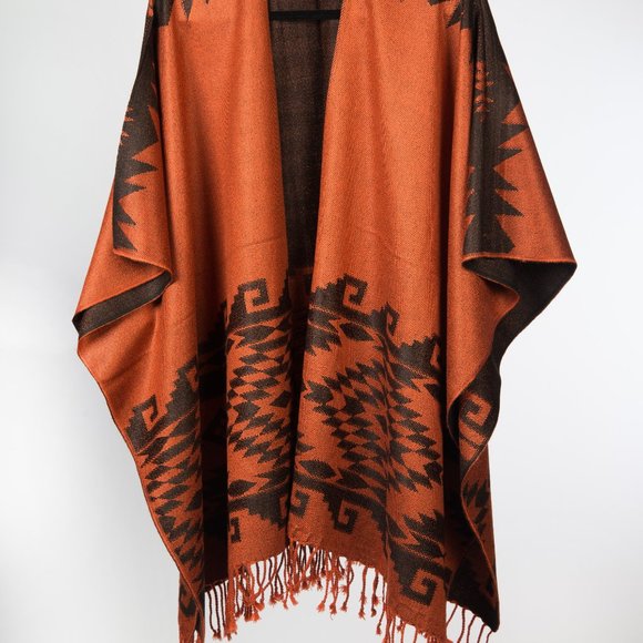 ANDEAN Alpaca PONCHO, Unisex, Artisanal Free Ship - Picture 5 of 12